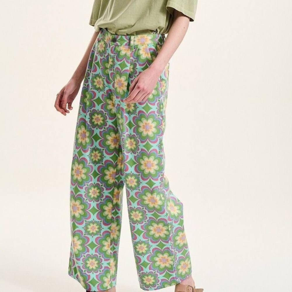 Lucy & Yak Cole Wide Leg Floral Print Pants 30 - Picture 4 of 13